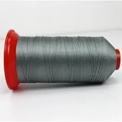 Нитка POLYART (ПОЛІАРТ) N20 колір 1490 сірий, для пошиття чохлів на автомобільні сидіння і кермо, 1500м