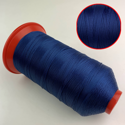 Нитка POLYART (ПОЛІАРТ) N20 1919 темно-синя, для пошиття чохлів на автомобільні сидіння і кермо, 1500м