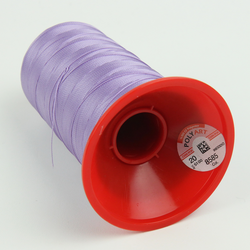 Нитка POLYART (ПОЛІАРТ) N20 колір 8585 світло фіолетовий, для пошиття чохлів на автомобільні сидіння і кермо, 1500м