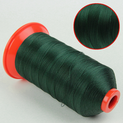 Нитка POLYART (ПОЛІАРТ) N20 3933 темно-зелена, для пошиття чохлів на автомобільні сидіння і кермо, 1500м