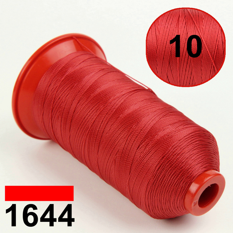 Нитка N10 1644 червона, довжина 750 метрів OZEN IPLIK P-Plus
