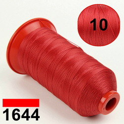 Нитка POLYART (ПОЛИАРТ) N10 1644 червона, для пошиття чохлів на автомобільні сидіння і кермо, 750м