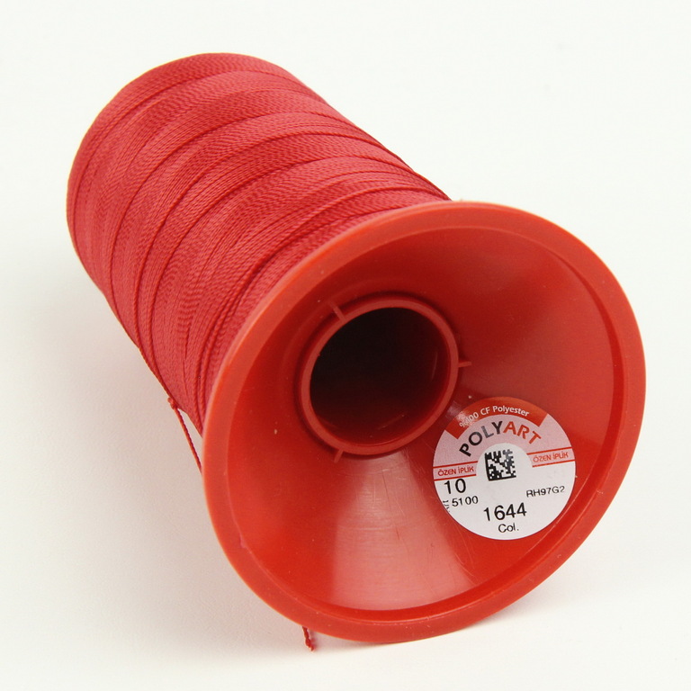 Нитка N10 1644 червона, довжина 750 метрів OZEN IPLIK P-Plus
