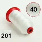 Нитка швейна POLYART N40 слонова кістка (201) для автомобільних чохлів і керма, 3000 м Мініатюра 1