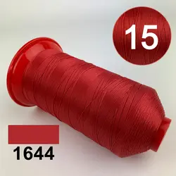 Нитка POLYART (ПОЛІАРТ) N15 1644 червона, для пошиття чохлів на автомобільні сидіння і кермо, 1000м