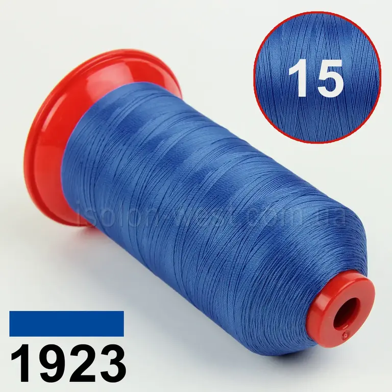 Нитка N15 1923 синя, довжина 1000 метрів OZEN IPLIK P-Plus