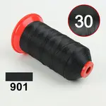 Нитка POLYART (ПОЛІАРТ) N30 901 чорна, для пошиття чохлів на автомобільні сидіння і кермо, 2500м