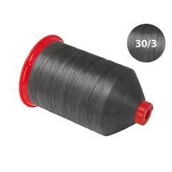 Нитка швейна TEKNOPES № 30/3, колір 9066 (темно-сірий), 5000м, Італія