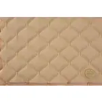 Стьобаний шкірзам Maldive "Бежевий ромб" з бежевою ниткою Мініатюра 2