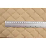 Стьобаний шкірзам Maldive "Бежевий ромб" з бежевою ниткою Мініатюра 3