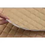 Стьобаний шкірзам Maldive "Бежевий ромб" з бежевою ниткою Мініатюра 4