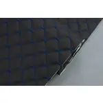 Стьобаний шкірзам Maldive "Чорний ромб" з синьою ниткою Мініатюра 1