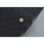 Стьобаний шкірзам Maldive "Чорний ромб" з синьою ниткою Мініатюра 4