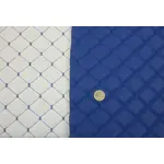 Стьобаний шкірозамінник Maldive mdst-500/5 "Ромб синій" з синьою ниткою Мініатюра 2