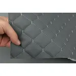 Стьобаний шкірзам Hercul сірий «Ромб» (сіра нитка) Мініатюра 2