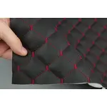 Стьобаний шкірзам Hercul чорний «Ромб» (червона нитка) Мініатюра 2