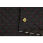 Стьобаний шкірзам Hercul чорний «Ромб» (червона нитка) Мініатюра 3