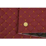 Стьобаний шкірзам Hercul бордовий «Ромб» (темно-золота нитка) Мініатюра 3