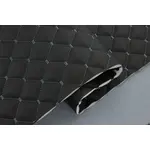 Стьобаний шкірзам Maldive чорний «Ромб» (сіра нитка) Мініатюра 3