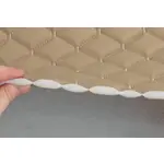 Стьобаний шкірзам Maldive кремовий «Ромб» (темно-бежева нитка) Мініатюра 3