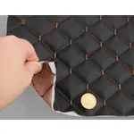 Стьобаний шкірзам Maldive "Чорний ромб" з коричневою ниткою Мініатюра 2