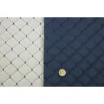 Стьобаний шкірзам Maldive "Темно-синій ромб" з темно-синьою ниткою Мініатюра 4