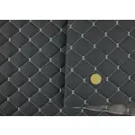 Стьобаний шкірзам Maldive темно-сірий «Ромб» (світло-сіра нитка) Мініатюра 1