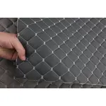 Стьобаний шкірзам Maldive темно-сірий «Ромб» (світло-сіра нитка) Мініатюра 2