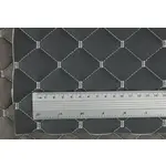 Стьобаний шкірзам Maldive темно-сірий «Ромб» (світло-сіра нитка) Мініатюра 3