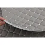 Стьобаний шкірзам Maldive "Ромб сірий" зі світло-сірою ниткою Мініатюра 3