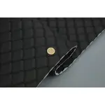 Стьобаний шкірзам Maldive чорний «Ромб» (чорна нитка) Мініатюра 1