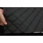 Стьобаний шкірзам Maldive чорний «Ромб» (чорна нитка) Мініатюра 3