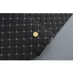 Стьобаний шкірзам Maldive чорний "Ромб" зі світло-сірою ниткою, поролон 7 мм, 1.35 м Мініатюра 1