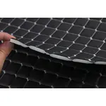 Стьобаний шкірзам Maldive чорний "Ромб" зі світло-сірою ниткою, поролон 7 мм, 1.35 м Мініатюра 2