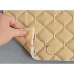 Стьобаний шкірзам Maldive бежевий «Ромб» (світло-бежева нитка) Мініатюра 1