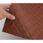 Стьобаний шкірзам Ромб мідно-коричневий з поролоном 7мм Мініатюра 1