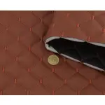 Стьобаний шкірзам Ромб мідно-коричневий з поролоном 7мм Мініатюра 3