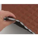 Стьобаний шкірзам Ромб мідно-коричневий з поролоном 7мм Мініатюра 4