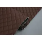 Стьобаний шкірзам Maldive "Темно-коричневий ромб" з темно-коричневою ниткою Мініатюра 1