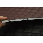 Стьобаний шкірзам Maldive "Темно-коричневий ромб" з темно-коричневою ниткою Мініатюра 3