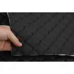 Прошитий шкірзам псевдо-перфорований чорний «Ромб» (чорна нитка) Мініатюра 2