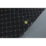 Псевдоперфорований шкірзам «Ромб чорний» зі світло-сірою ниткою Мініатюра 3