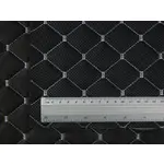 Псевдоперфорований шкірзам «Ромб чорний» зі світло-сірою ниткою Мініатюра 4