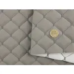 Стьобаний шкірзам Maldive сірий «Ромб» (темно-сіра нитка) Мініатюра 1