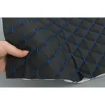 Стьобаний шкірзам Hercul чорний «Ромб» (синя нитка) Мініатюра 1