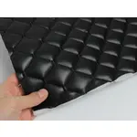 Стьобана екошкіра чорна «Ромб» (чорна нитка) Мініатюра 1