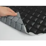 Стьобана екошкіра чорна «Ромб» (чорна нитка) Мініатюра 2