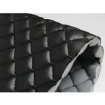 Стьобана екошкіра чорна «Ромб» (чорна нитка) Мініатюра 3