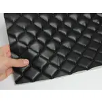 Стьобана екошкіра чорна «Ромб» (чорна нитка) Мініатюра 1