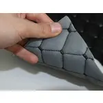 Стьобана екошкіра чорна «Ромб» (чорна нитка) Мініатюра 2